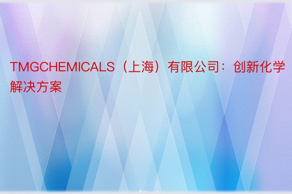 TMGCHEMICALS（上海）有限公司：创新化学解决方案